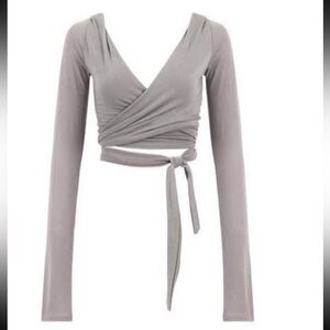 Laina Rauma Dance Class Wrap top cloud Grey